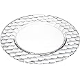 European - Glass - Designed Border - Clear - Charger - Plate