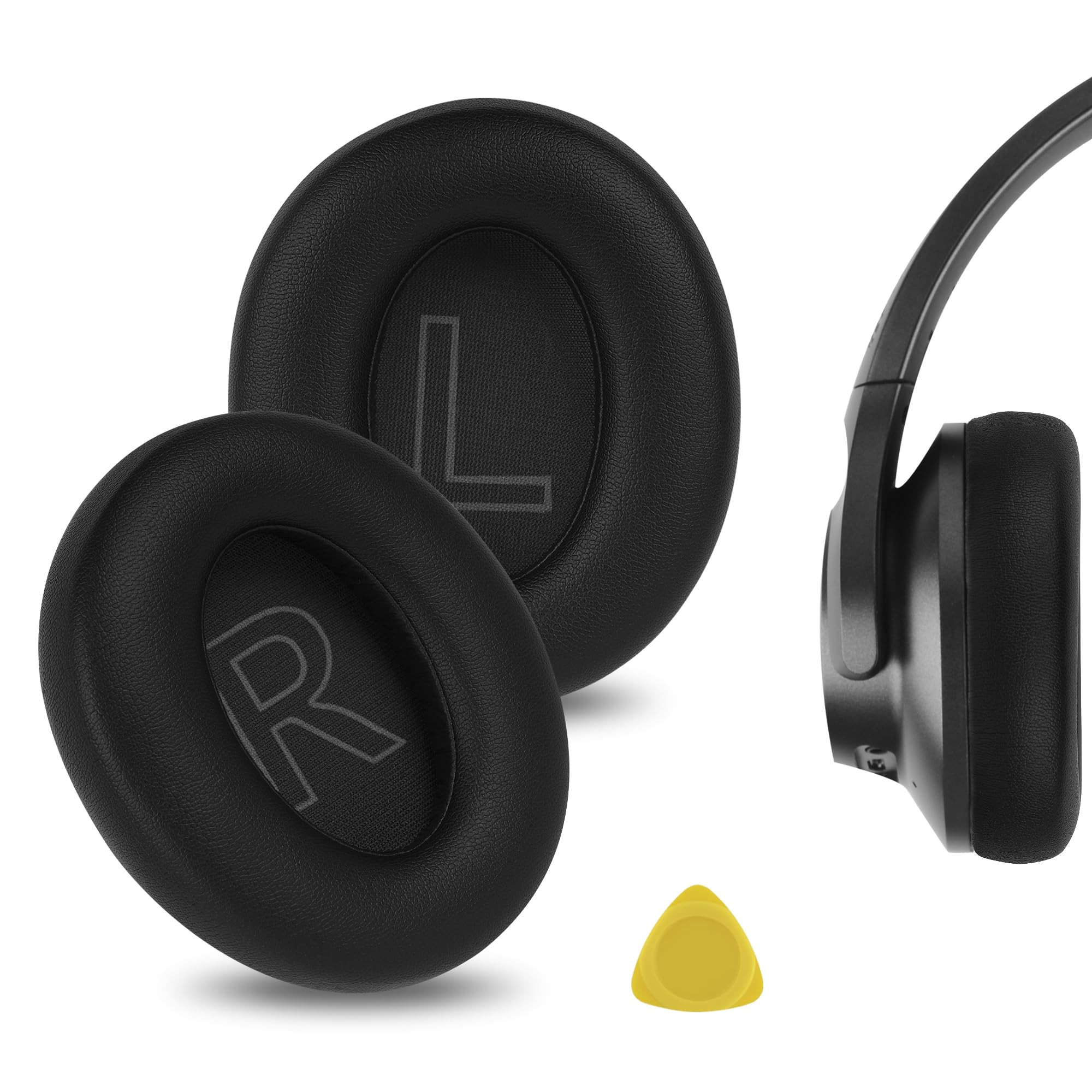 Geekria Replacement Ear Pads Compatible with Anker Soundcore Life 2 (Not fit Life 2 Neo), Life Q20, Q20+, Q20I, Q20BT Headphones, Repair Parts with Video Guide (Black)