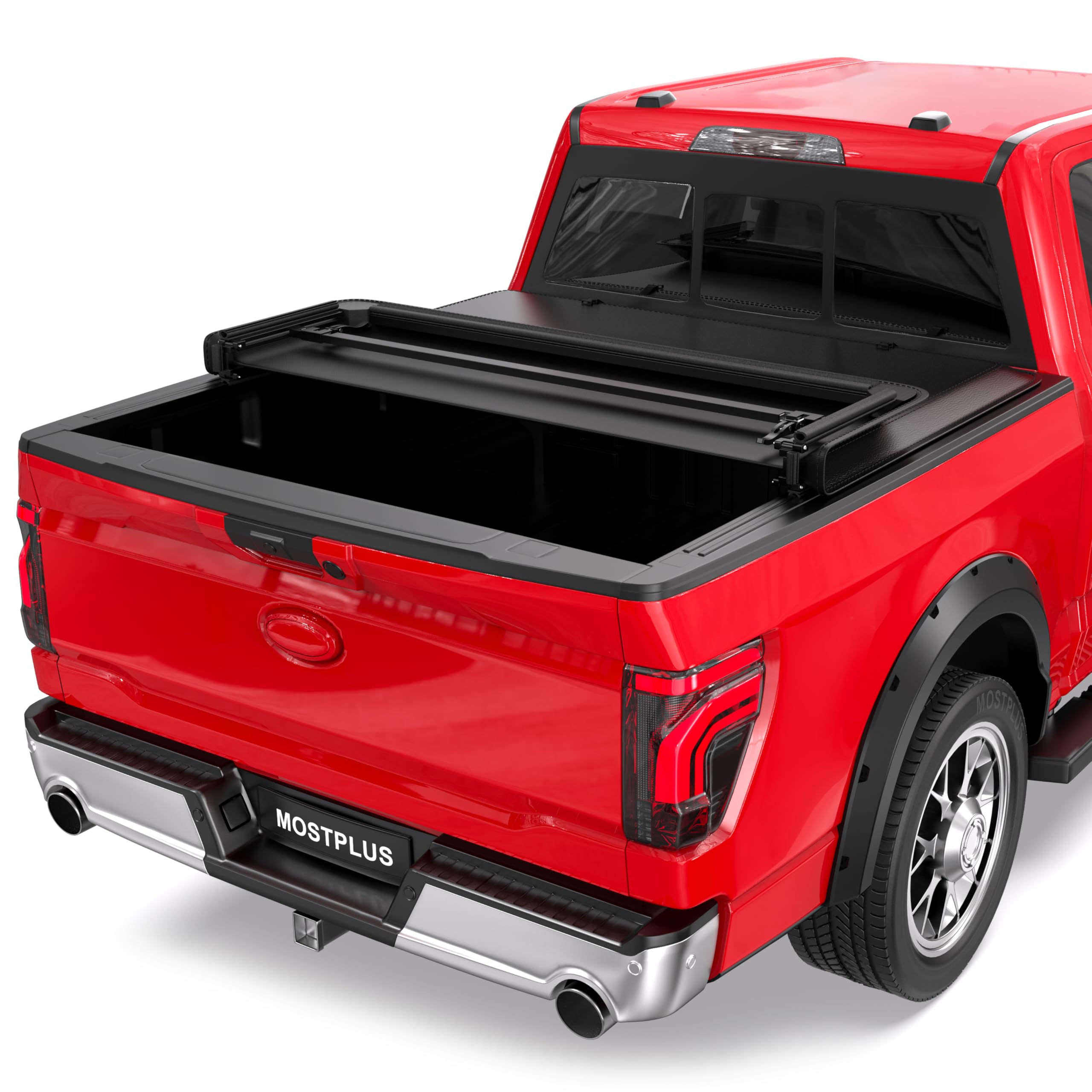 Photo 1 of **MINOR DAMAGE/check clerk comments**
MOSTPLUS 5.5FT Tri 3-Fold Soft Fold Truck Bed Tonneau Cover Compatible for 2009-2014 Ford F150 F-150 Styleside (Excl Raptor Series) 67Inch