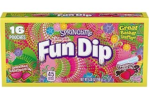 LIK-M-AID Fun Dip Easter Candy, Wonderous Watermelon and Strawberry Licious, Easter Candy, 6.88 oz (16 pouches)