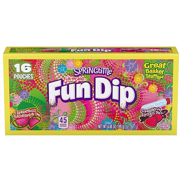 LIK-M-AID FUN DIP EASTER CANDY, WONDEROUS WATERMELON AND...