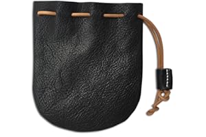 ANALYS CC Fantastic Workmanship Genuine Leather Drawstring Coin Purse