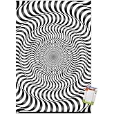 Trends International Zebra Stripe Optical Illusion Wall Poster, 22.375" x 34", Poster &amp; Mount Bundle