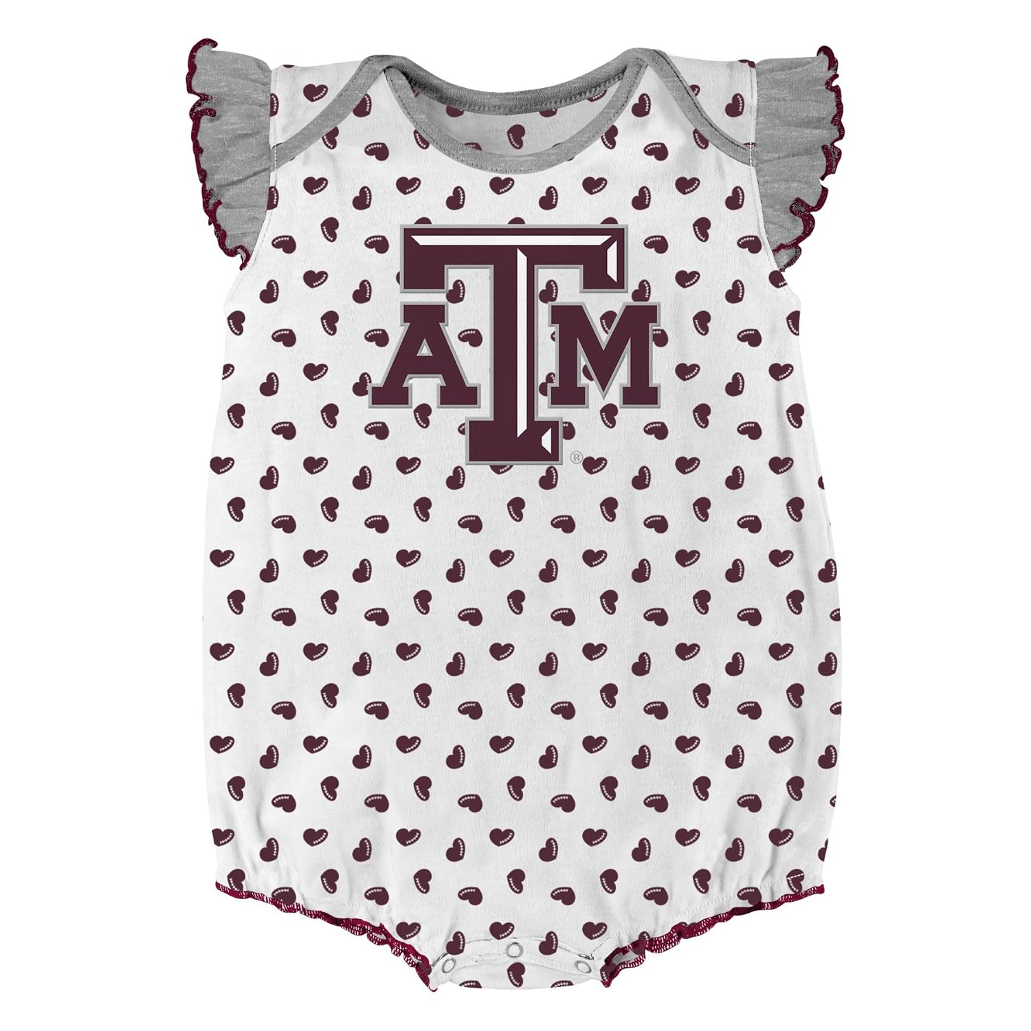 NCAA by Outerstuff NCAA boys Heart Fan 2 Piece Onesie Set