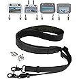 LKTOP Lanyard Neck Strap for DJI RC/RC 2/RC Pro/Smart Controller Accessories, Mini 4 Pro Adjustable PU Leather Lanyard for DJI Mini 4/3 Series, Air 3/Air 2S, Mavic 3 Series (50-63'', with Screws)