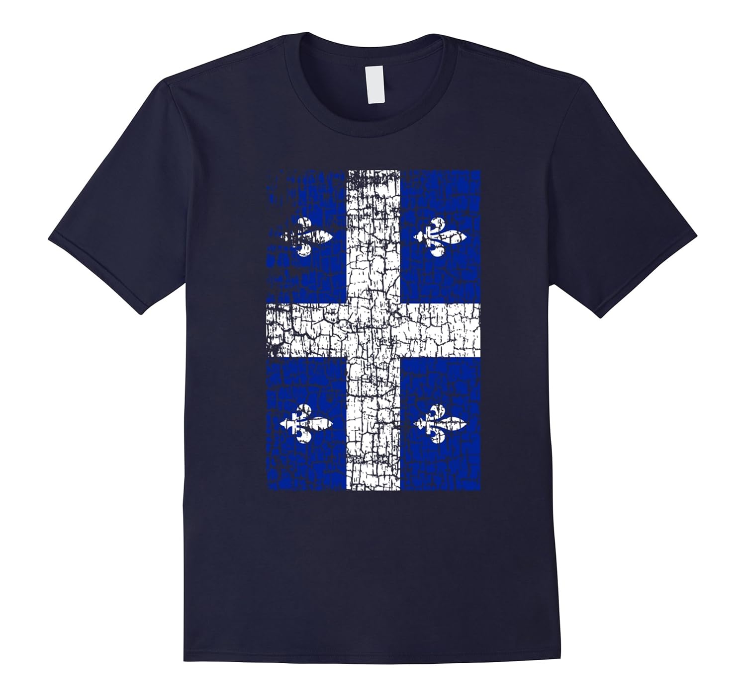 Quebec Flag Distressed T-Shirt-ANZ