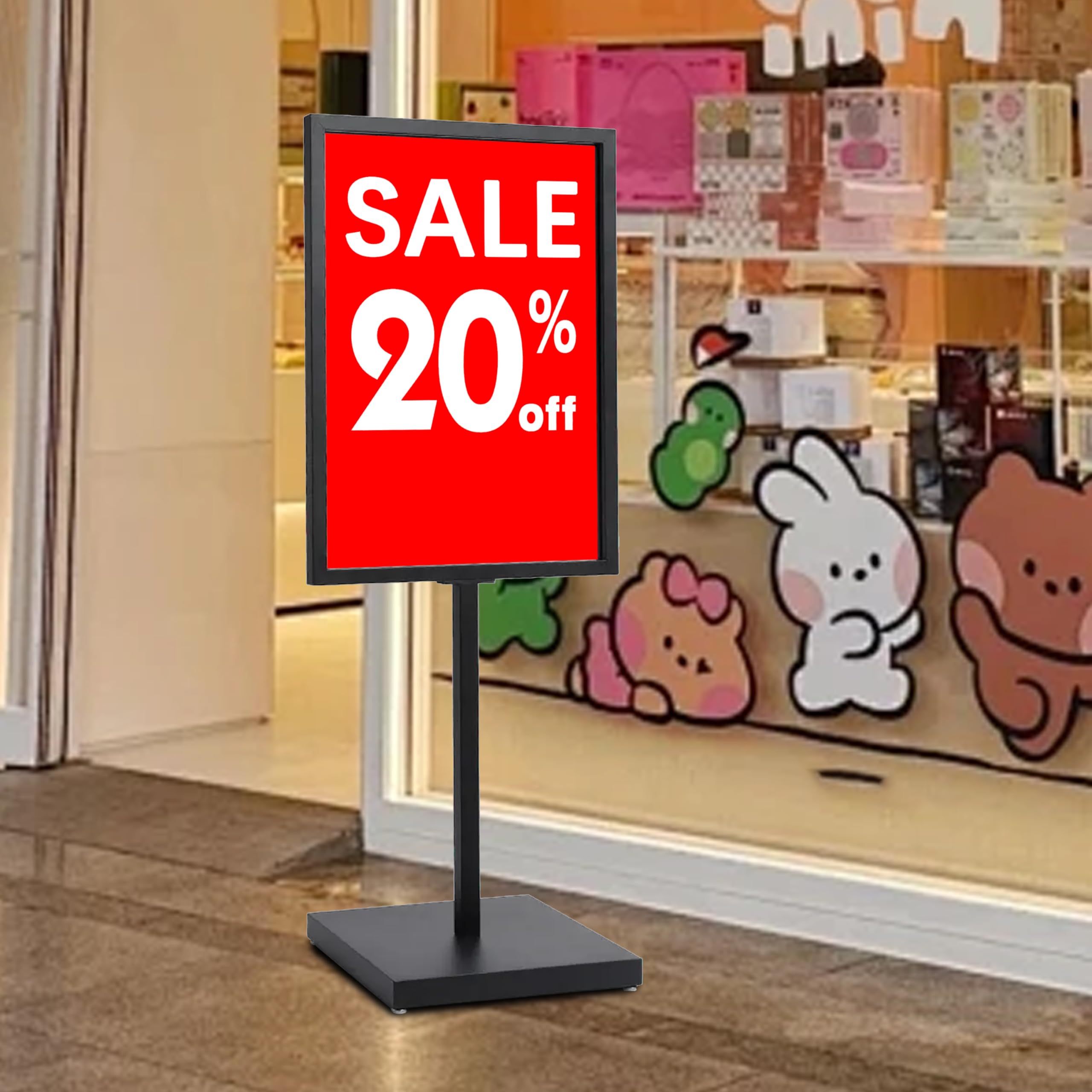 Photo 1 of Heavy-Duty Double-Sided Floor Standing Foam Board Promo Stand Poster Sign Holder 20" x 28" (Stand Only) (1)