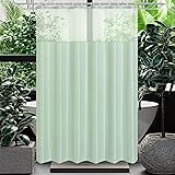 Gibelle Waffle Weave Shower Curtain with Mesh Top