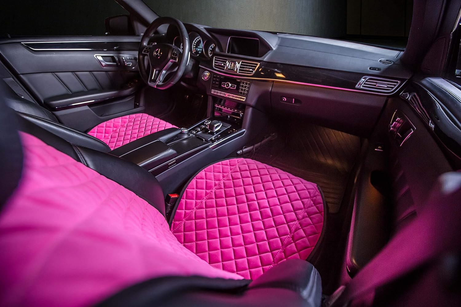 Amazon Cantra プレミアムカーシートカバー フロントシート 100 手作り 高品質ファブリック素材 快適 取り付け簡単 高い耐久性 長持ち すべての車 アウディ Bmw メルセデスzモデル用 ピンク 5 車 バイク 車 バイク