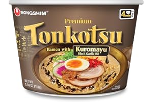 Nongshim Tonkotsu Ramen with Kuromayu Noodle Big Bowl, 3.56 Ounce (Pack Of 6)