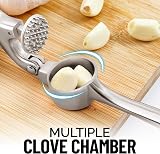 Zulay Kitchen Premium Garlic Press Set - Rust Proof, Easy-Squeeze Differs view 6