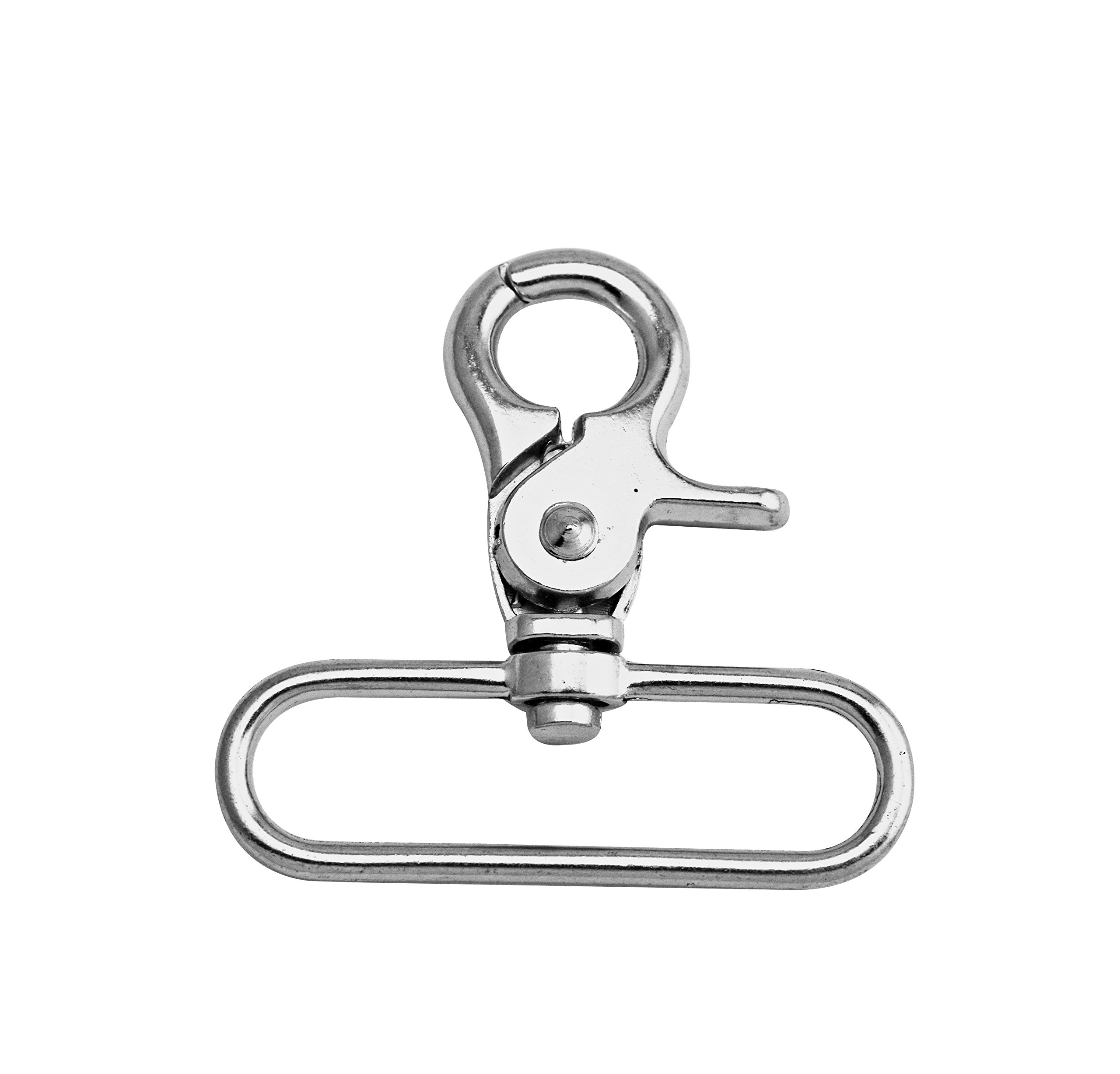 Wuuycoky Silvery 1.5" Inner Diameter Oval Ring Large Pliers Buckle Lobster Clasps Swivel Snap Hooks Pack of 6