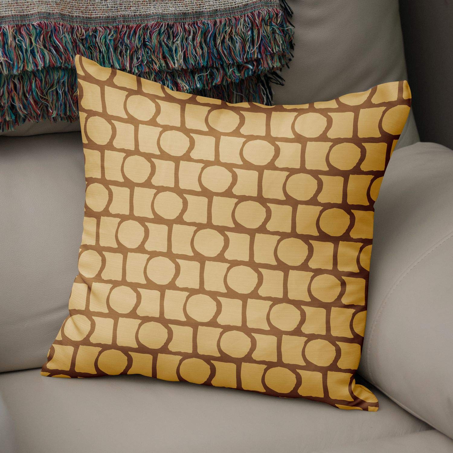 Bonamaison Decorative Cushion Cover Brown Tones, Throw Pillow Covers, Home Decorative Pillowcases for Livingroom, Sofa, Bedroom, Size:50x50 Cm - Designed and Manufactured in Turkey