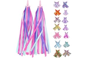 PLATT Kid's Bicycle Handlebar Streamers Colorful Ribbons Tassel for Girls Boys Bicycle Handlebar Scooter Handgrip (1Pair)