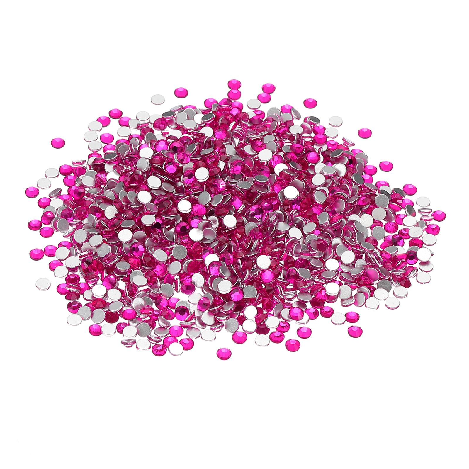 PATIKIL SS12/1440Pcs Glass Diamante Rhinestone, Crystal Glass Flat Back Rhinestones Round Crystal Man Made Gems Diamond Decor for Nail Art Craft Clothes DIY Makeup, Red