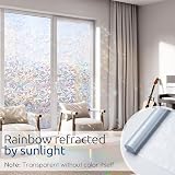 rabbitgoo Rainbow Window Film Privacy Glass Decor 30x200cm Static Cling view 3