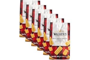 WALKERS Walker's Shortbread Mini Fingers, Pure Butter Shortbread Cookies, 4.4 Oz (Pack of 6)