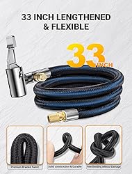 LUMITECO 33" Lengthened Tire Inflator Hose Adapter