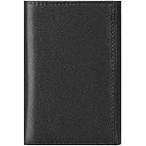 LOUEBICA Leather Trifold Wallet for Men RFID Blocking Minimalist Front Pocket Wallets with ID Window