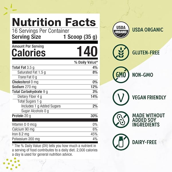 PURELY INSPIRED PLANT-BASED PROTEIN POWDER FOR MEN & WOMEN, RICH DECADENT CHOCOLATE (16 SERVINGS) – VEGAN & ORGANIC – 20G OF PEA PROTEIN POWDER FOR SMOOTHIES & SHAKES – DAIRY-FREE, & GLUTEN-FREE