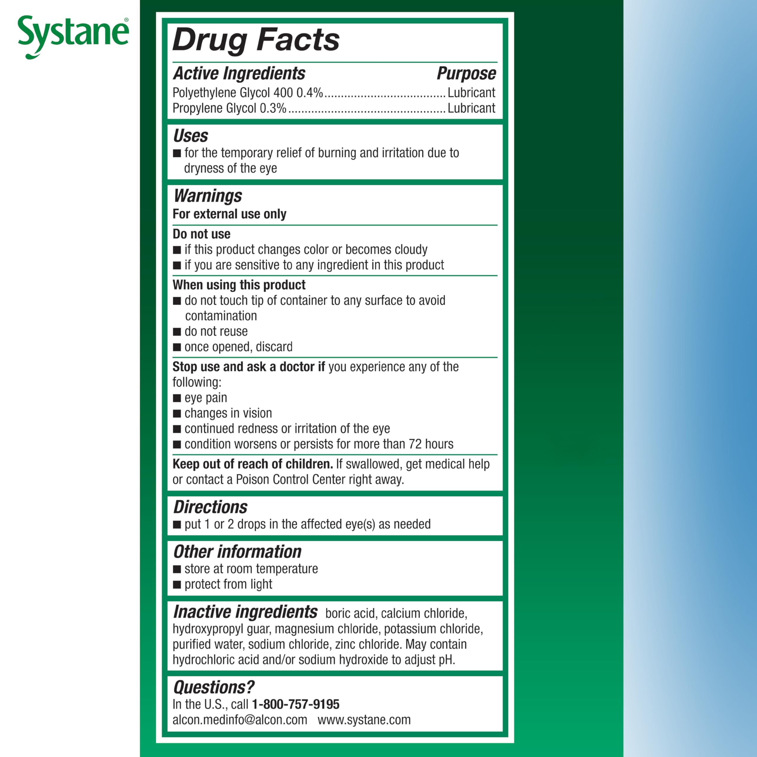 Systane Long Lasting Lubricant Eye Drops, 0.5 Fl Oz (Pack of 1)