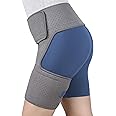 REAQER Hip Brace Support Breathable Groin Compression Wrap Relief Pulled Muscles Hamstring Injury Recovery and Rehab Men & Women