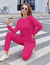 Ekouaer Womens Ribbed Knit Pajama Sets 2 Piece