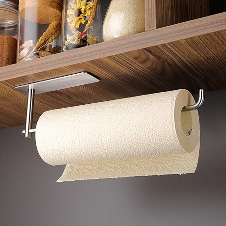 KEGII Küchenrollenhalter Ohne Bohren Küchenpapierhalter unter