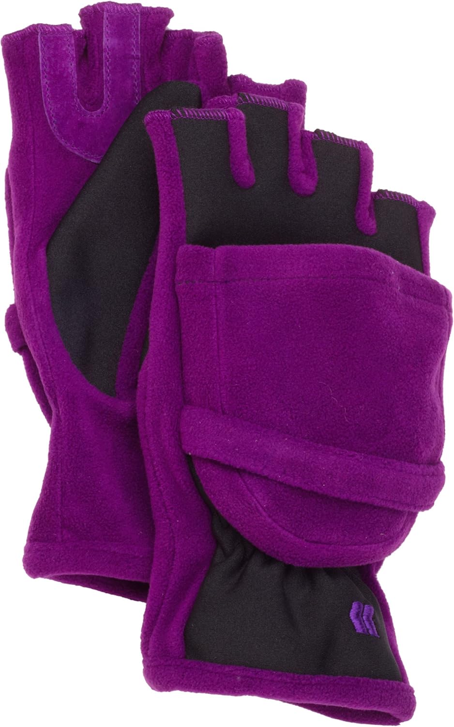 Isotoner Women's Spandex/Fleece Convertible Fingerless Glove (Unlined