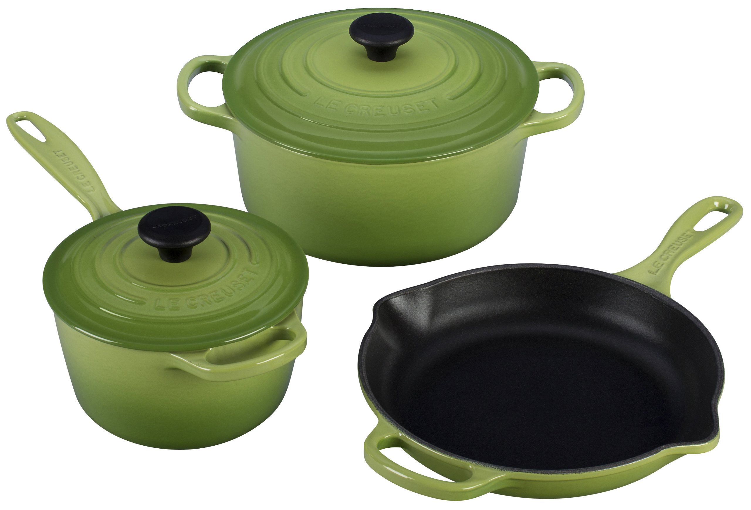 Galleon Le Creuset Signature 5Piece Cast Iron Cookware Set, Palm