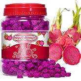6 Oz Freeze Dried Dragon Fruit Pieces Fruit Snack for Smoothies &amp; Yogurt | Freeze Dried Dragon Fruit Pieces for Smoothies, Yogurt and Baking, Perfect for Breakfast Bowls, Desserts and Fruit Snacks
