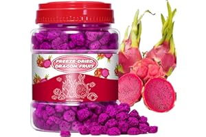 SEAYOFA 6oz Freeze Dried Dragon Fruit Pieces,170g Dragon Fruit Chunks for Smoothies, Baking, Yogurt, Breakfast & Pink Drink Topping | No Sugar Added, Vegan & Gluten-Free Superfood Snack