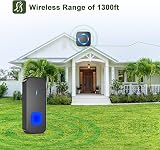 SURFOU Wireless Doorbell 400m Range 55 Tones Waterproof Plug In Kit view 2