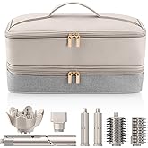 Adworte Travel Carrying Case for Hair Dryer Shark Flexstyle FlexFusion Airwrap Brush Double-Layer Hair Accessories Tools Storage Bag for Revlon Hairdryer Styler Organizer