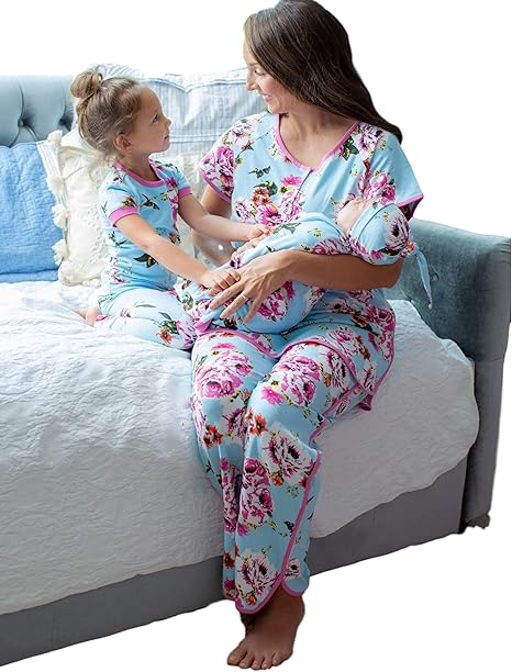 matching pajamas and swaddle