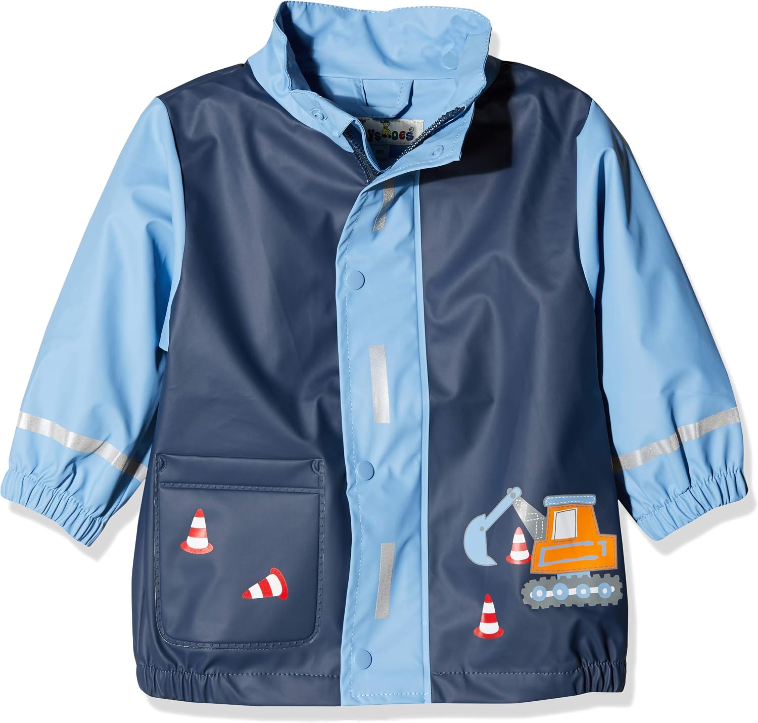 Playshoes Boy's Rain coat construction site 408548, 17 - Blue, 86 - Image 4