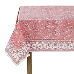 Ridhi Sweet Pink Tablecloth 100% Cotton, Washable