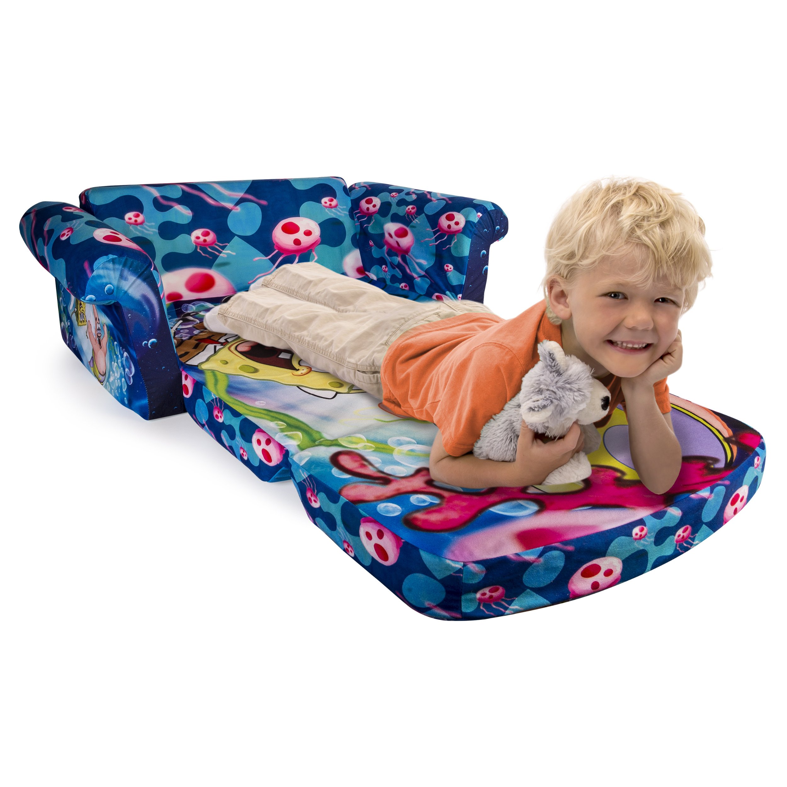 Marshmallow Furniture, Children's 2 in 1 Flip Open Foam Sofa