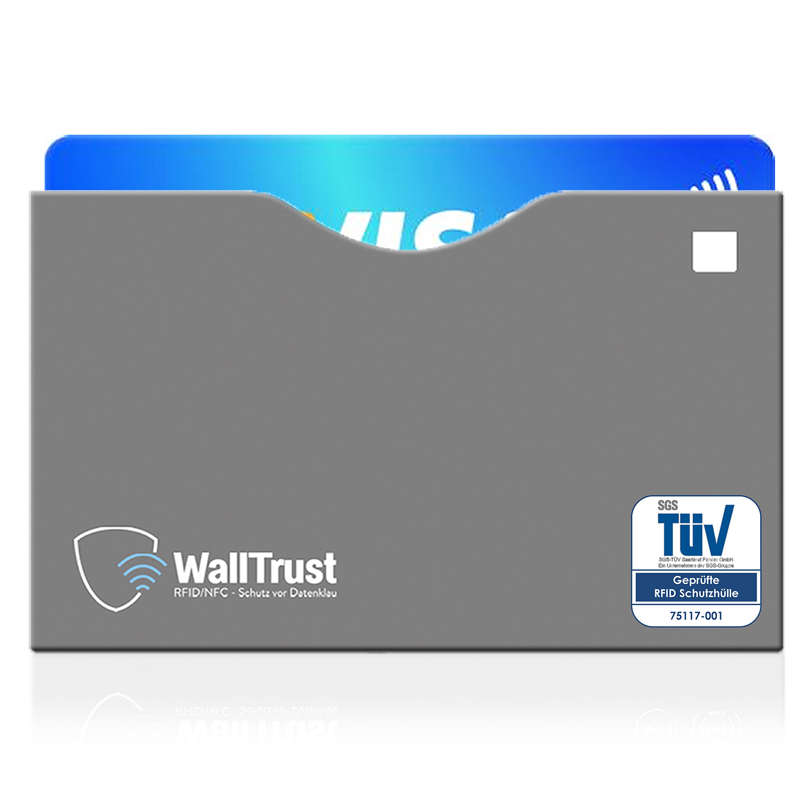 WallTrust® protectoras de RFID NFC | Protección * Aprobado TÜV Alemán * | 10 Fundas para Tarjeta de Crédito Débito Identificación | apertura superior