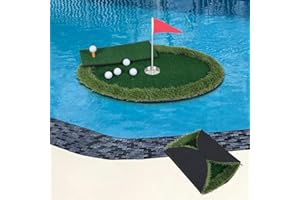 Kokorona Floating Golf Green for Pool, Floating Chipping Green Golf Chipping Practice Foldable Round Putting Mat Pool Golfmat for Outdoor, Golfgift for Golfer
