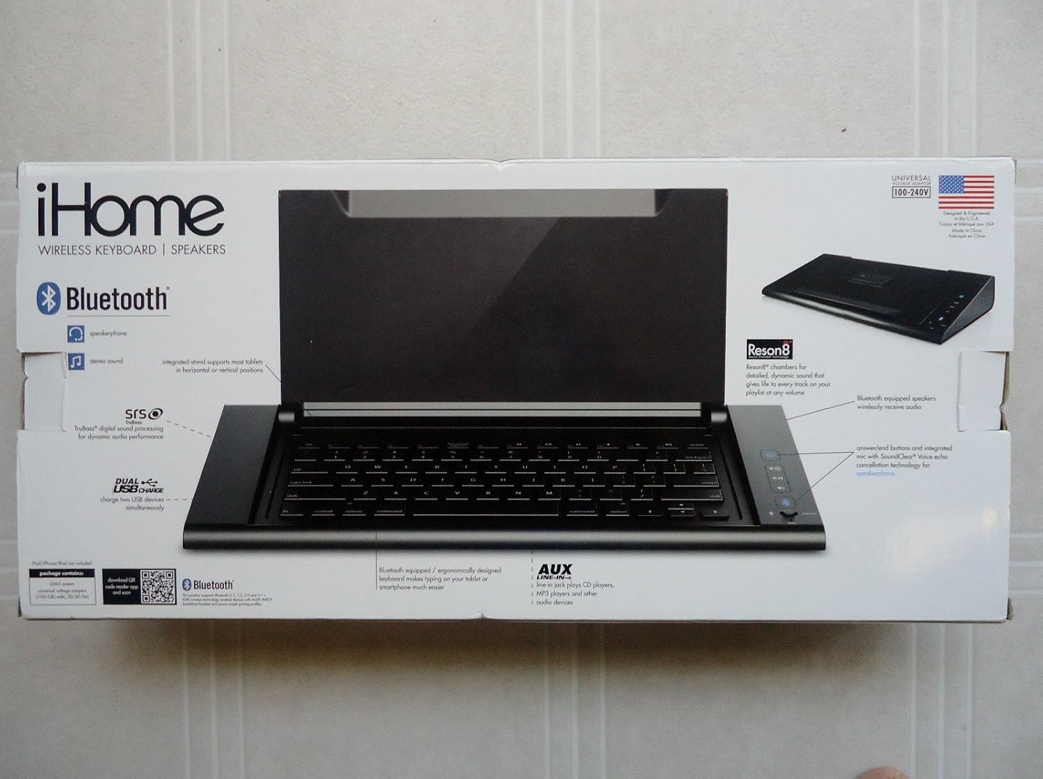 ihome bluetooth keyboard and wireless speaker