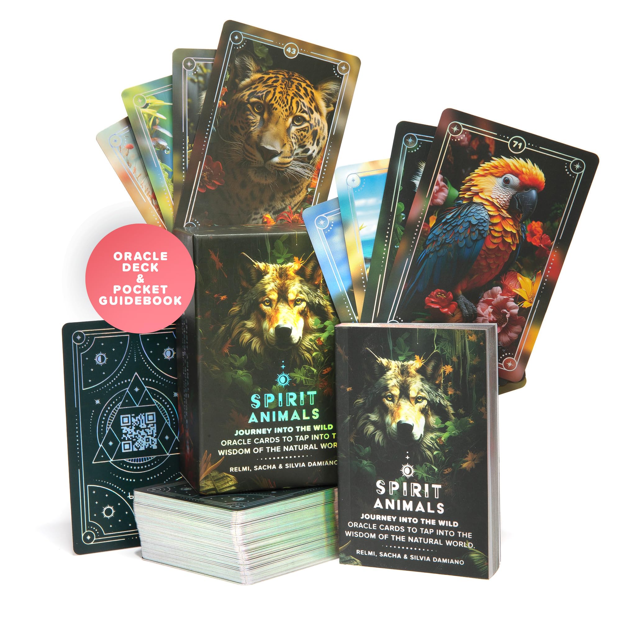 Spirit Animals Oracle Deck | 96 Oracle Cards and Pocket Guidebook | Journey Into The Wild | Complement Your Tarot Card Practice