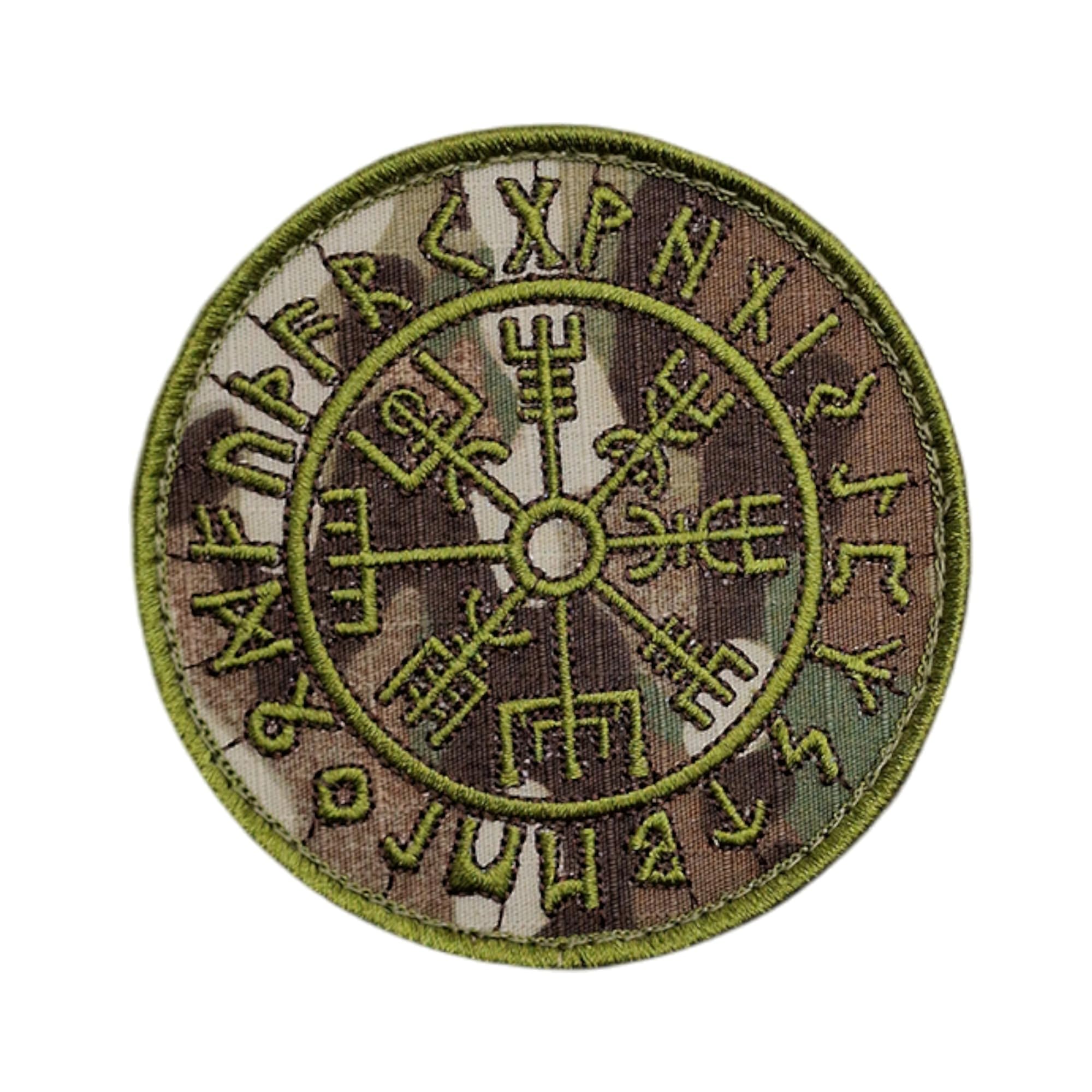Multicam Vegvisir Viking Compass Norse Icelandic Rune Morale Tactical Heathen Pagan Touch Fastener Patch