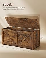 VASAGLE Storage Chest Bench 40x100x46 cm Rustic Brown LSB060T01 view 3