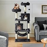Yaheetech 158cm Multi Level Cat Tree Tower Large Scratching Posts Condos Perches view 2