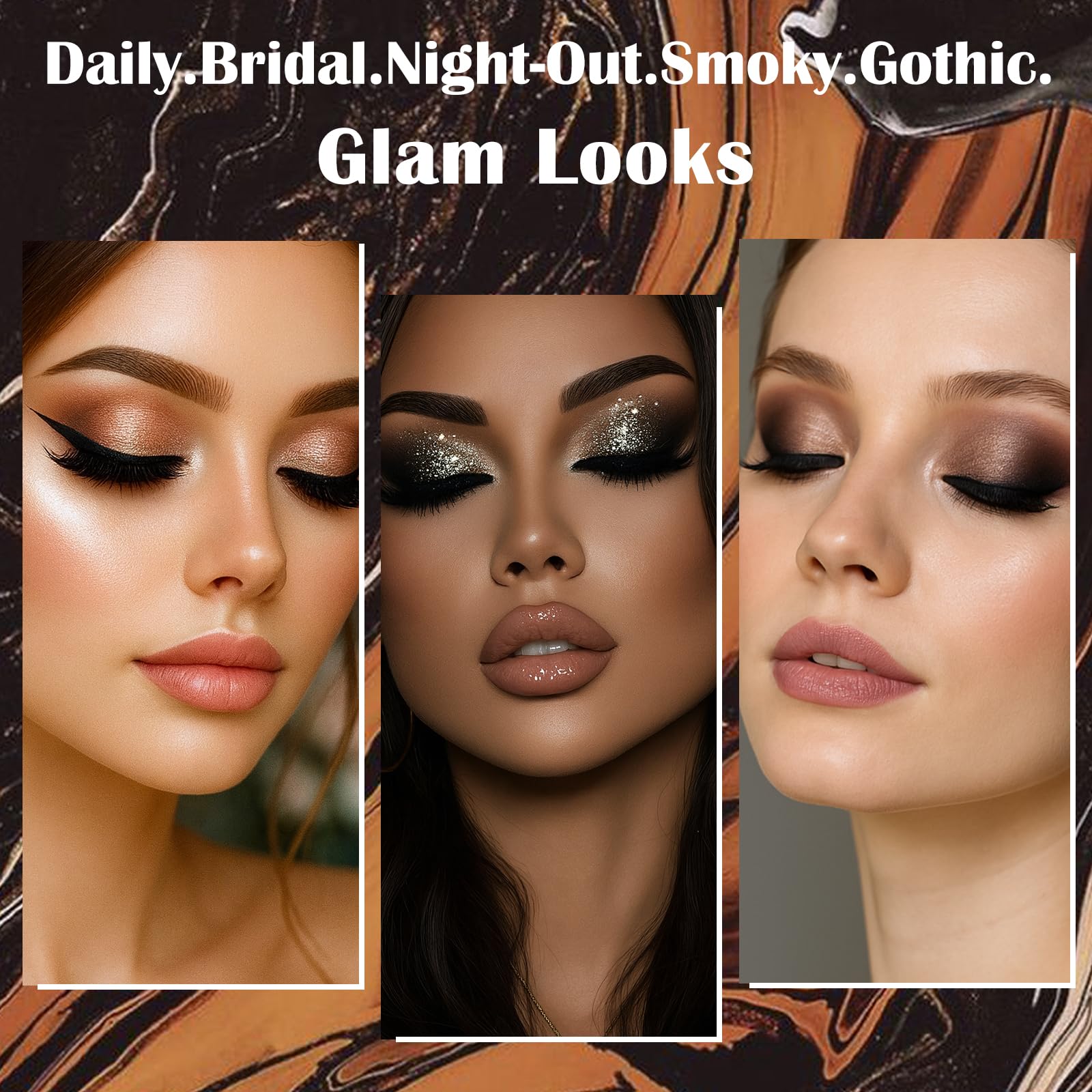 Prism Makeup Matte Eyeshadow Palette Pro 18 Colors Pigmented Shimmer Glitter Eye Shadow Palette, Long Lasting Waterproof Smokey Powder Cosmetics Halloween Makeup Kit (01# Seductress)