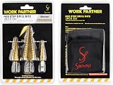 ss shovan 3Pcs HSS Step Bits 4-12mm 4-20mm 4-32mm Titanium Coated Drill Bits view 3