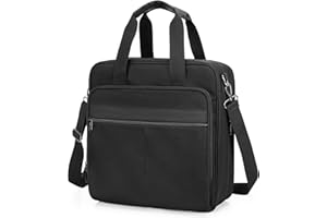 Prokva 3 Ring Zipper Binder, 2 Inch Ring Binder Bag with Strap and 500 Sheet Capacity, Fits for 13" Laptop, Black (Patent Design)