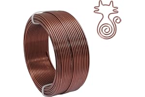 ZhXu Shuo 12 Gauge Aluminum Craft Wire, 2mm×30Yards Bendable Metal Craft Wire for Bonsai Plant Stand, Doll Skeletons, Wire Sculpture, Jewelry Making and Home Decorations (Bronze)
