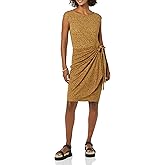 Amazon Essentials Women's Cap Sleeve Boat-Neck Faux Wrap Dress